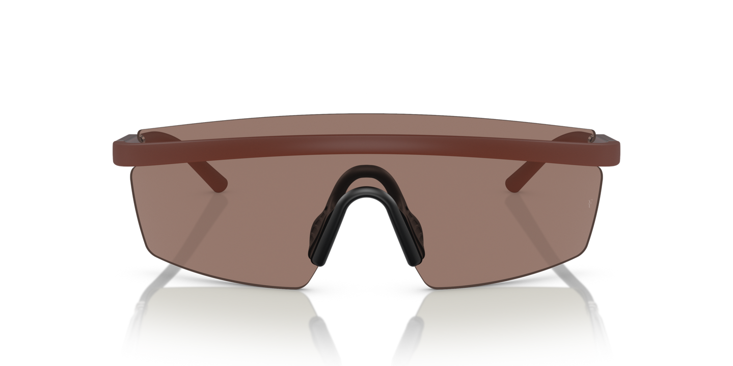 Oliver Peoples R-4 with Semi-Matte Brick frame and Brown lenses - Image Premium Material