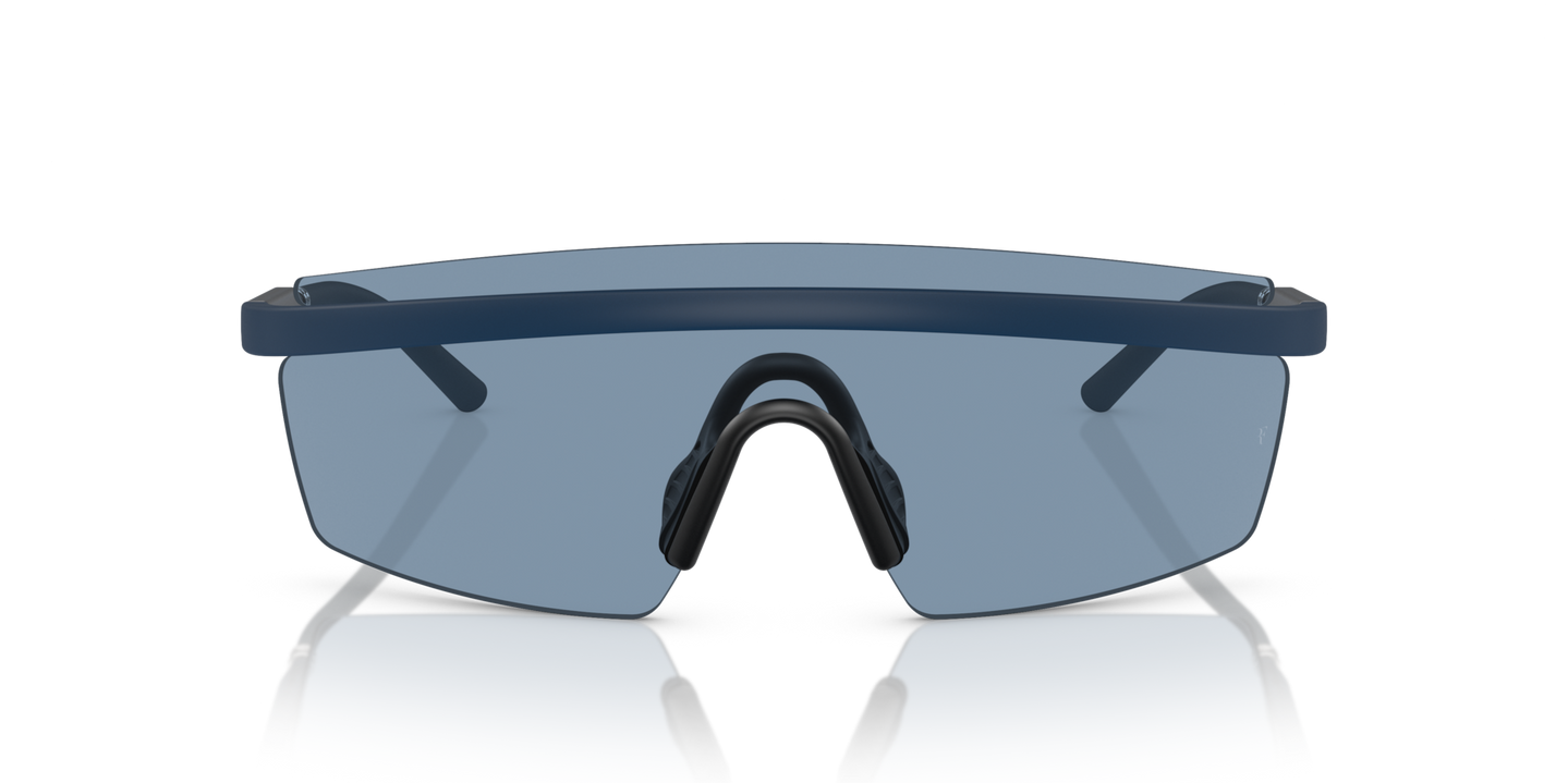 Oliver Peoples R-4 with Semi-Matte Blue Ash frame and Blue lenses - Image Premium Material