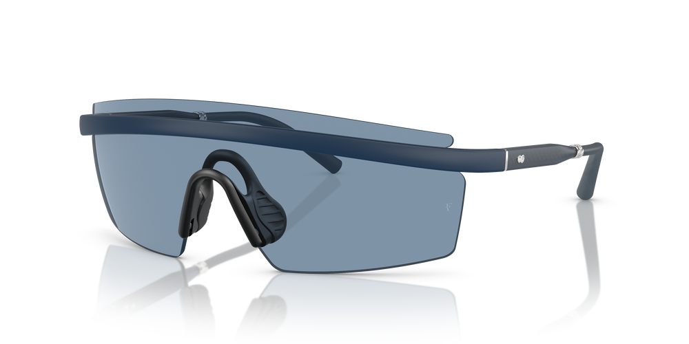 Oliver Peoples R-4 with Semi-Matte Blue Ash frame and Blue lenses - Image 3