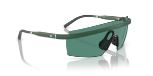 Oliver Peoples R-4 con montura Verde pradera semimate y lentes Verde - El 3