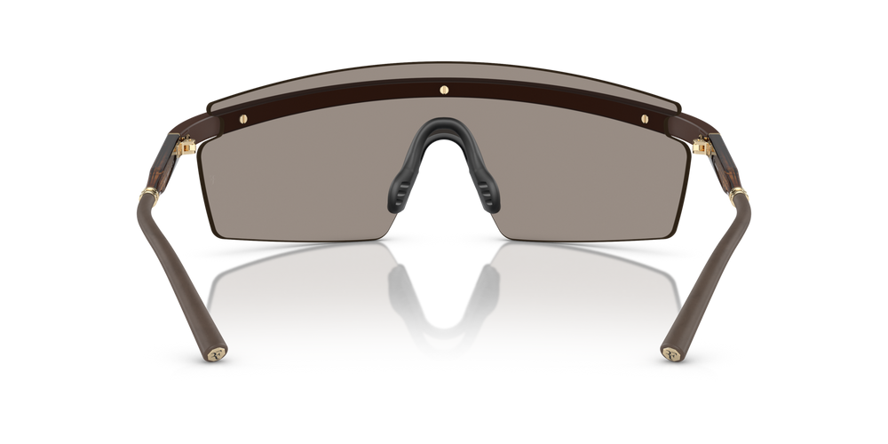 Oliver Peoples R-4、セミマットアンバーフレーム、ゴールドレンズ - 画像 5