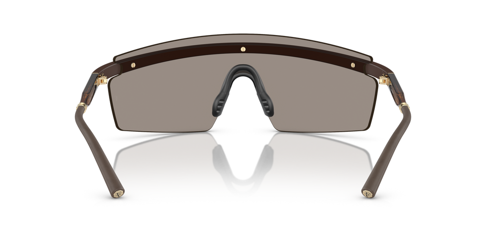 Oliver Peoples R-4、セミマットアンバーフレーム、ゴールドレンズ - 画像 5