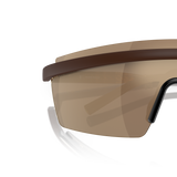 Oliver Peoples R-4 con montatura Terra d'ombra semi-opaco e lenti  Oro - Variant