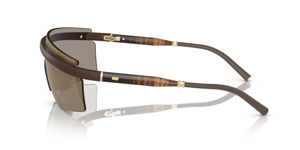 Oliver Peoples R-4 con montatura Terra d'ombra semi-opaco e lenti  Oro - L'immagine 4