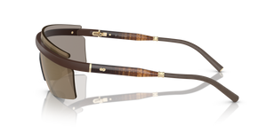 Oliver Peoples R-4、セミマットアンバーフレーム、ゴールドレンズ - 画像 4