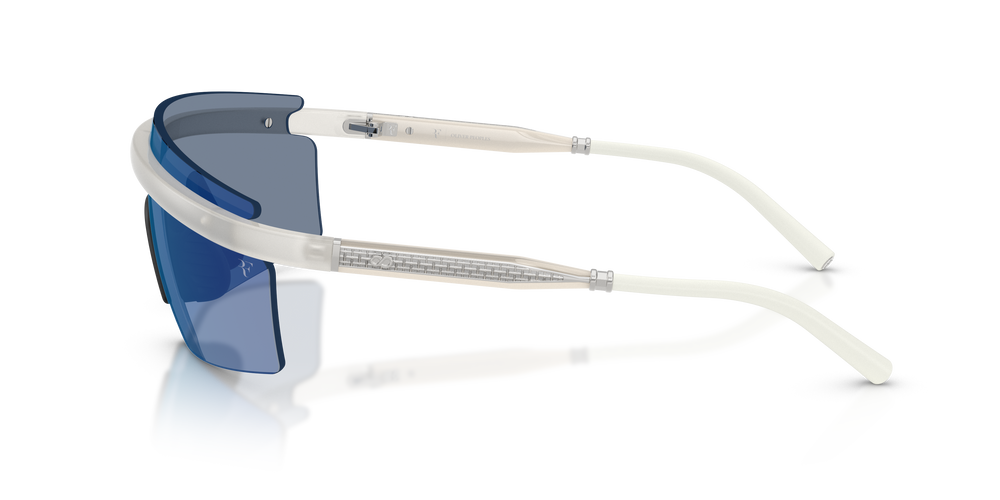 Sie Oliver Peoples R-4 mit Weiß warm Gestell und Blau Gläsern - Das Bild 4