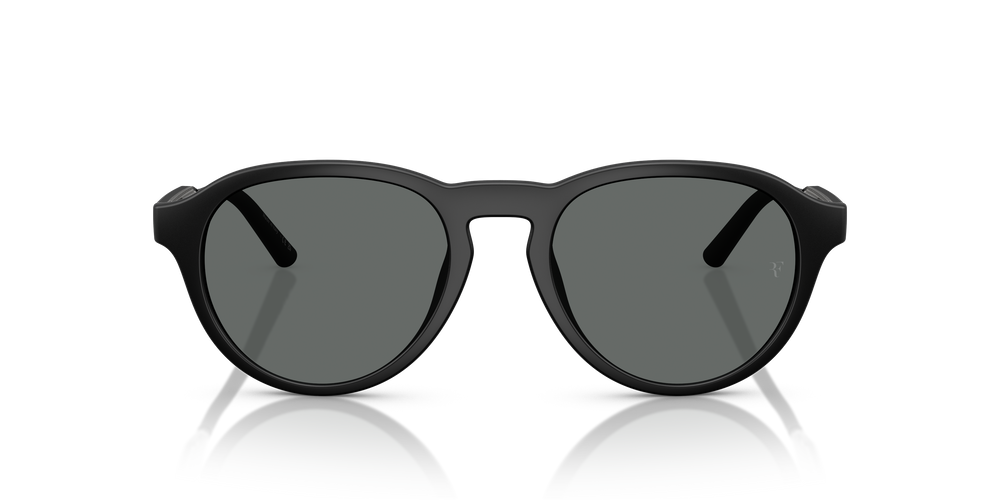 Sie Oliver Peoples R-8 mit Semi-Matte Black Gestell und Grau Gläsern - Das Bild 2