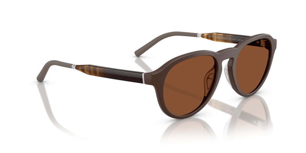 Oliver Peoples R-8 con montatura Terra d'ombra semi-opaco e lenti  Arancione - L'immagine 3