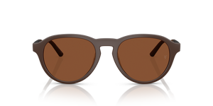 Oliver Peoples R-8 con montatura Terra d'ombra semi-opaco e lenti  Arancione - L'immagine 2