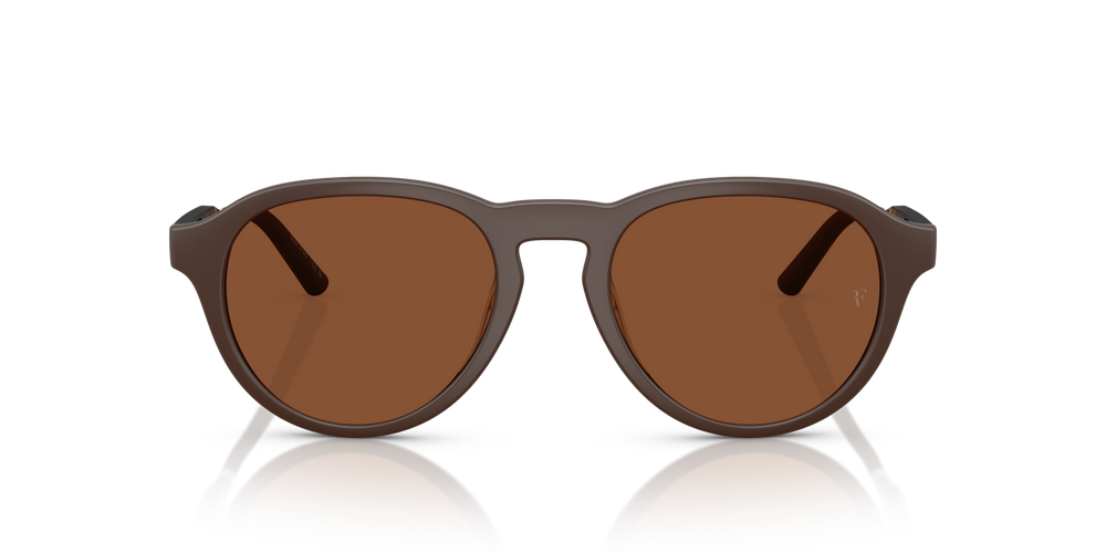Oliver Peoples R-8 with Semi-Matte Umber frame and Orange lenses - image 2