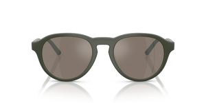 Oliver Peoples R-8 con montatura Verde Fumé Semi-Opaco e lenti  Marrone - L'immagine 2