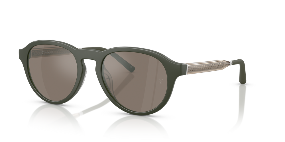 Sie Oliver Peoples R-8 mit Rauchgrün halbmatt Gestell und Braun Gläsern - Bild 4