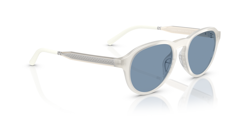 Oliver Peoples R-8 with Warm White frame and Blue lenses - Image 3