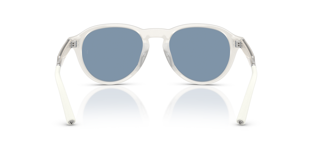 Oliver Peoples R-8 with Warm White frame and Blue lenses - Image 5