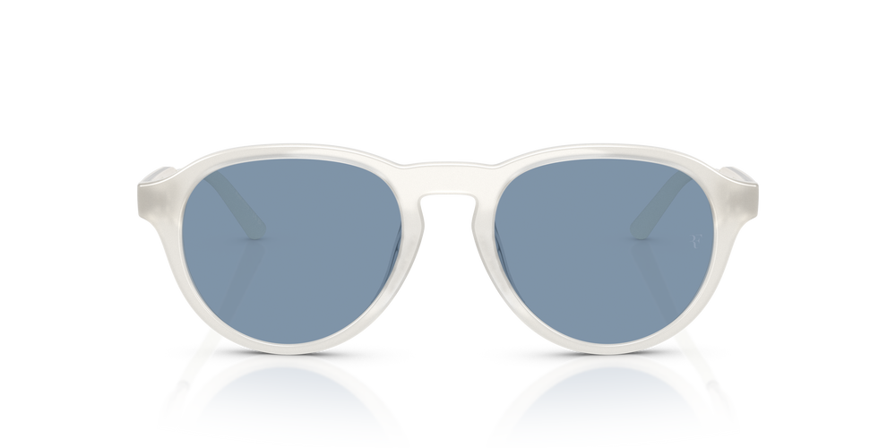 Oliver Peoples R-8 with Warm White frame and Blue lenses - Image 2