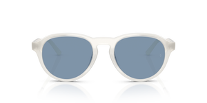 Oliver Peoples R-8 with Warm White frame and Blue lenses - Image 2
