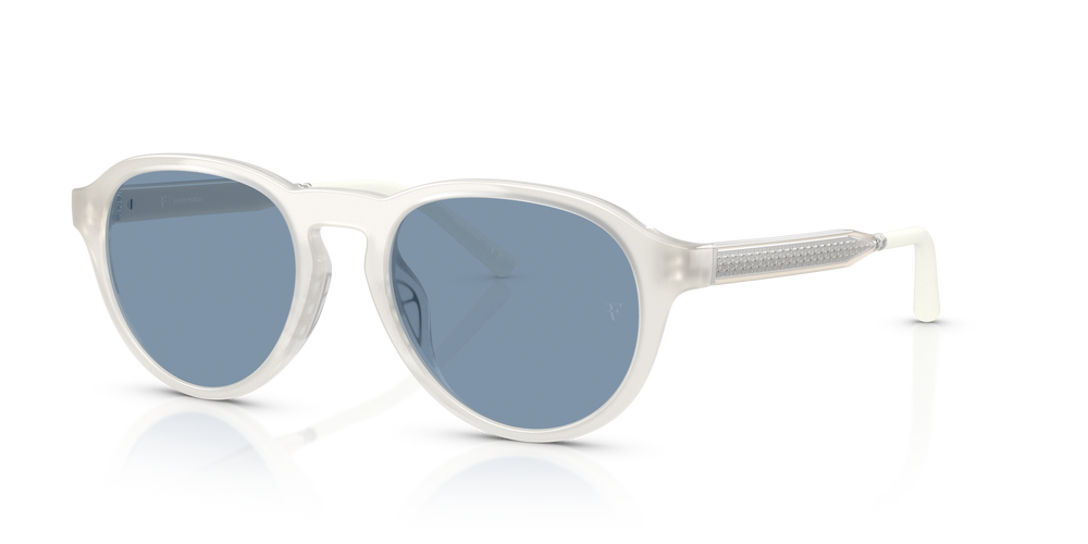Sie Oliver Peoples R-8 mit Weiß warm Gestell und Blau Gläsern - Bild 1