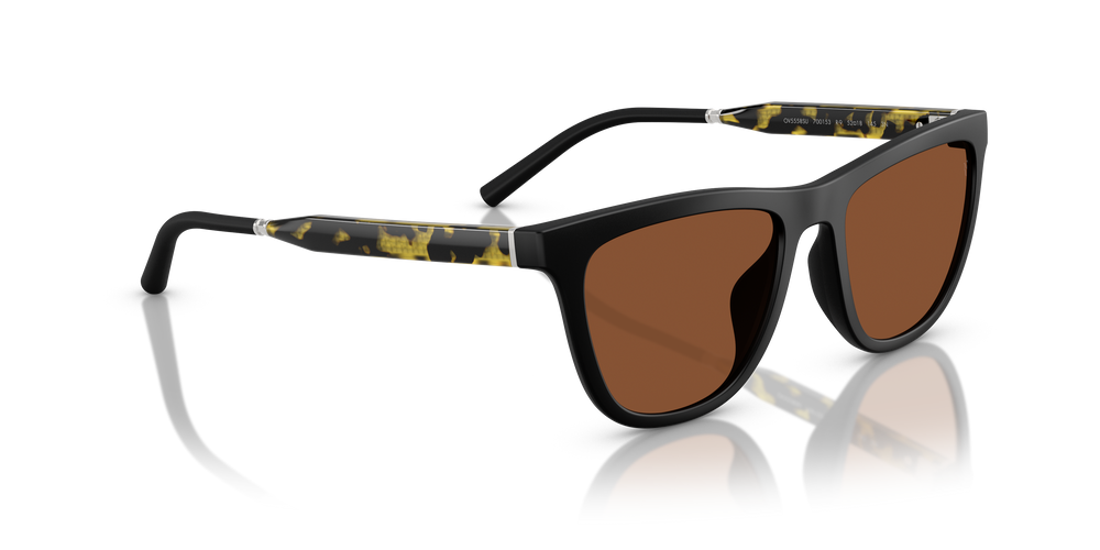 Oliver Peoples R-9 avec une monture Semi-Matte Black et des verres Orange - L'image 3