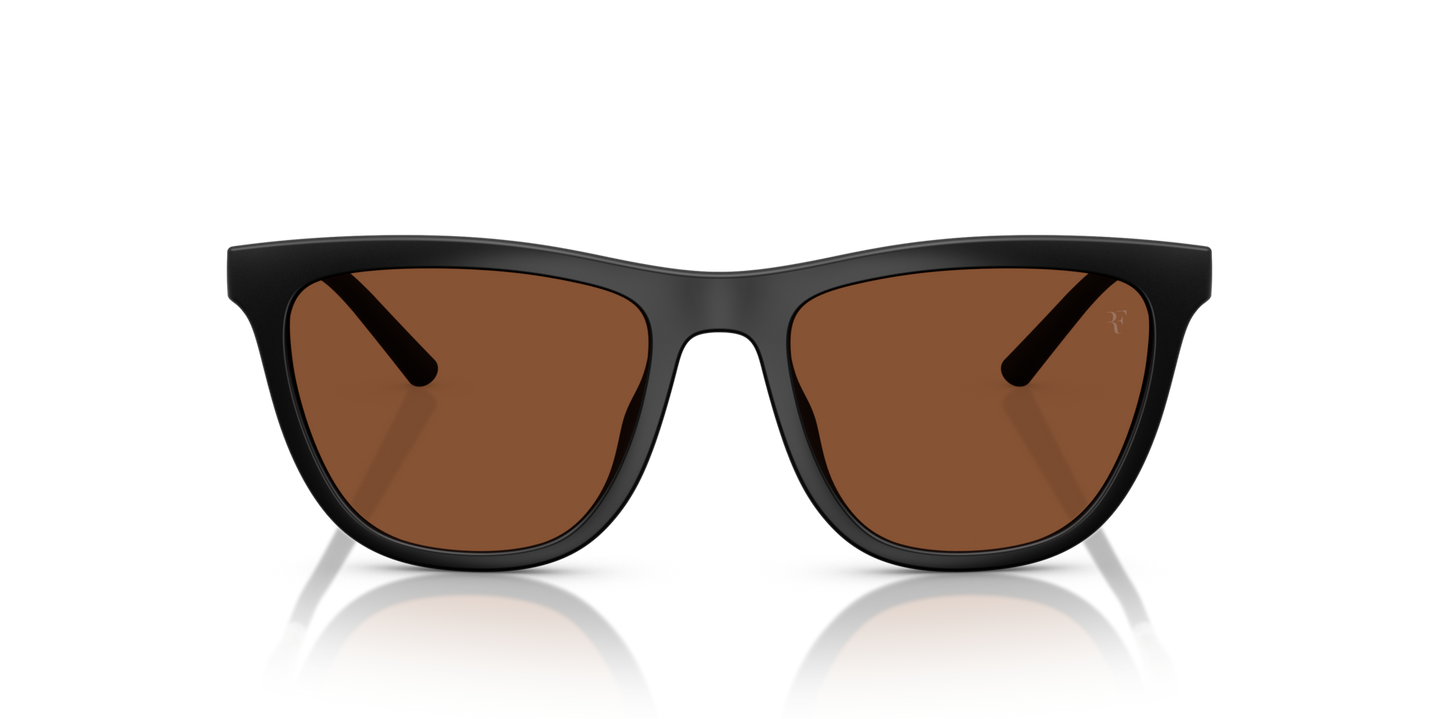 Sie Oliver Peoples R-9 mit Semi-Matte Black Gestell und Orange Gläsern - Bild Premium-Material