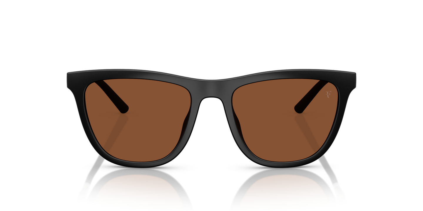 Oliver Peoples R-9 with Semi-Matte Black frame and Orange lenses - Image Premium Material