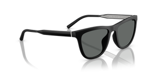 Oliver Peoples R-9 avec une monture Semi-Matte Black et des verres Gris - L'image 3