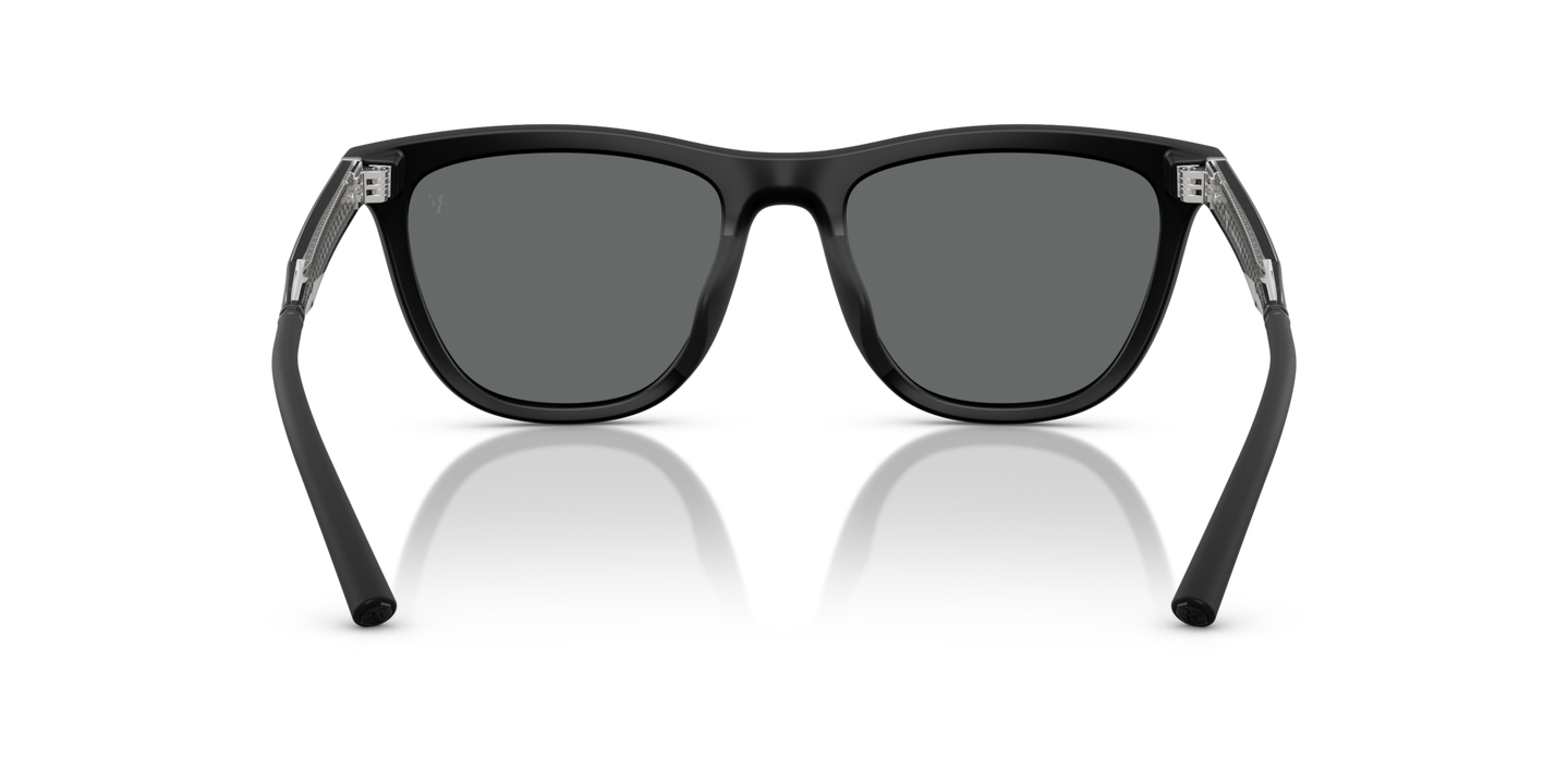 Oliver Peoples R-9 con montatura Semi-Matte Black e lenti  Grigio - Immagine Naselli