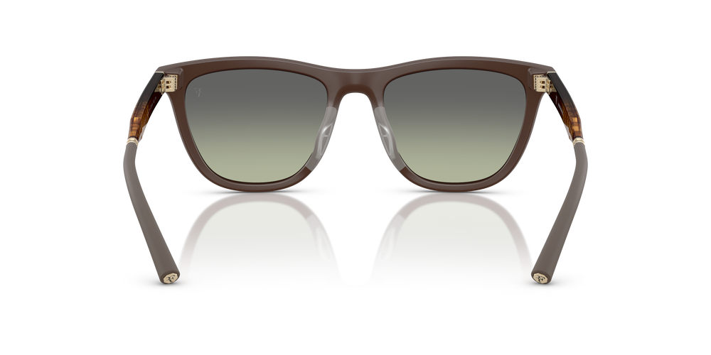 Oliver Peoples R-9 avec une monture Terre d’ombre semi-mat et des verres Vert - L'image 5