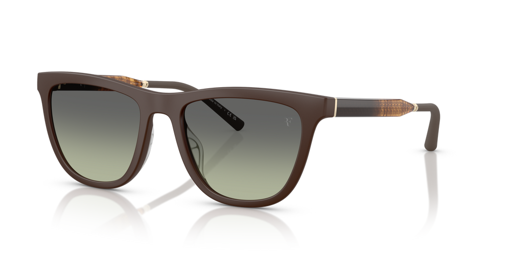 Oliver Peoples R-9 con montatura Terra d'ombra semi-opaco e lenti  Verde - immagine 3