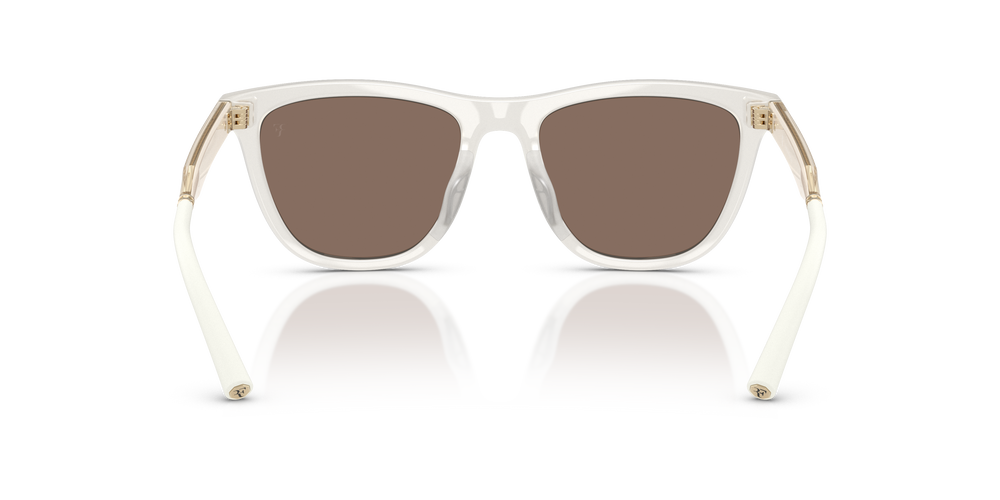 Sie Oliver Peoples R-9 mit Weiß warm Gestell und Braun Gläsern - Das Bild 5