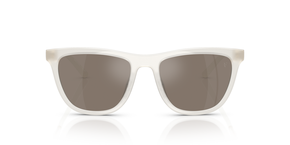 Sie Oliver Peoples R-9 mit Weiß warm Gestell und Braun Gläsern - Das Bild 2