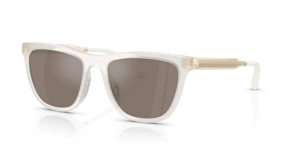 Oliver Peoples R-9 avec une monture Blanc chaleureux et des verres Brun - L'image 4