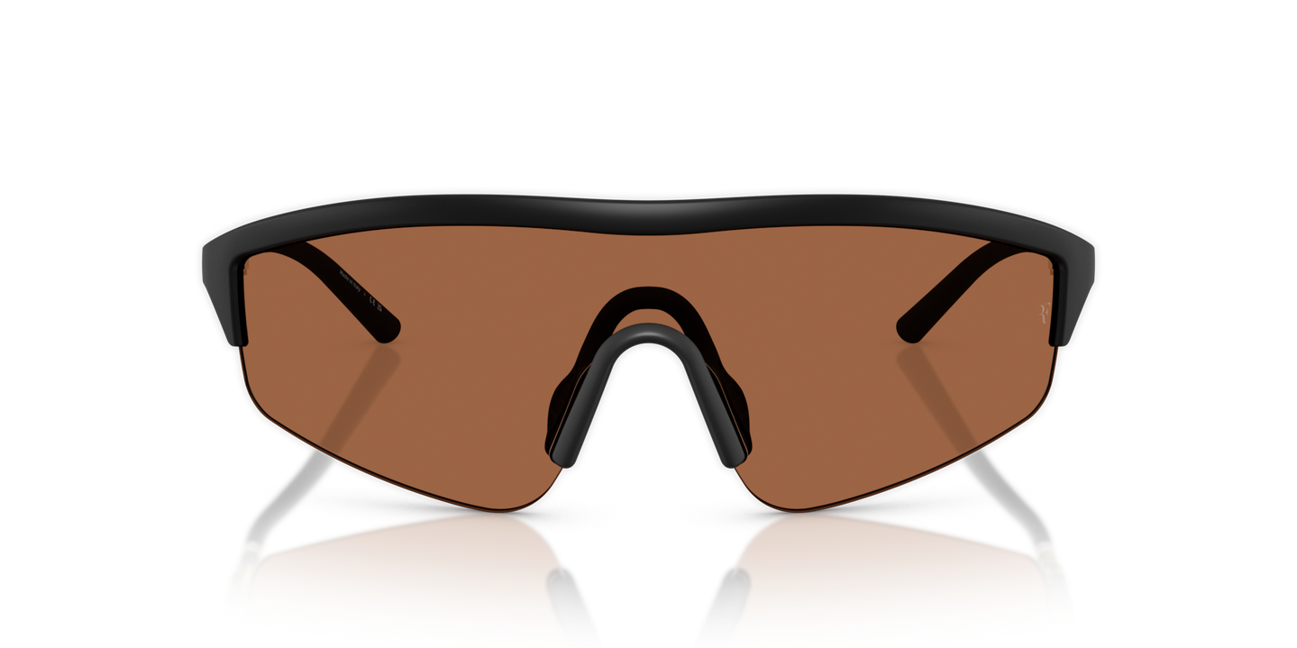 Oliver Peoples R-7 with Semi-matte Black frame and Orange lenses - Image Premium Material