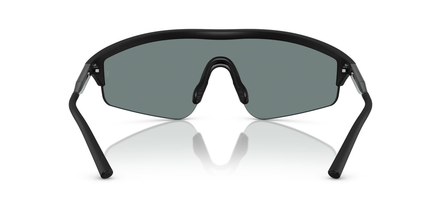 Oliver Peoples R-7 con montura Negro Semimate y lentes Gris - Imagen Plaquetas nasales