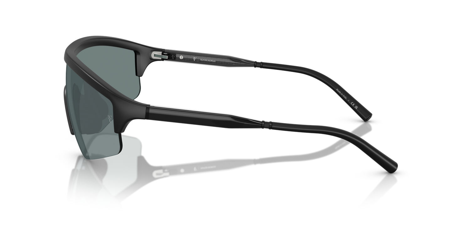 Oliver Peoples R-7 con montura Negro Semimate y lentes Gris - Imagen Varilla de acetato
