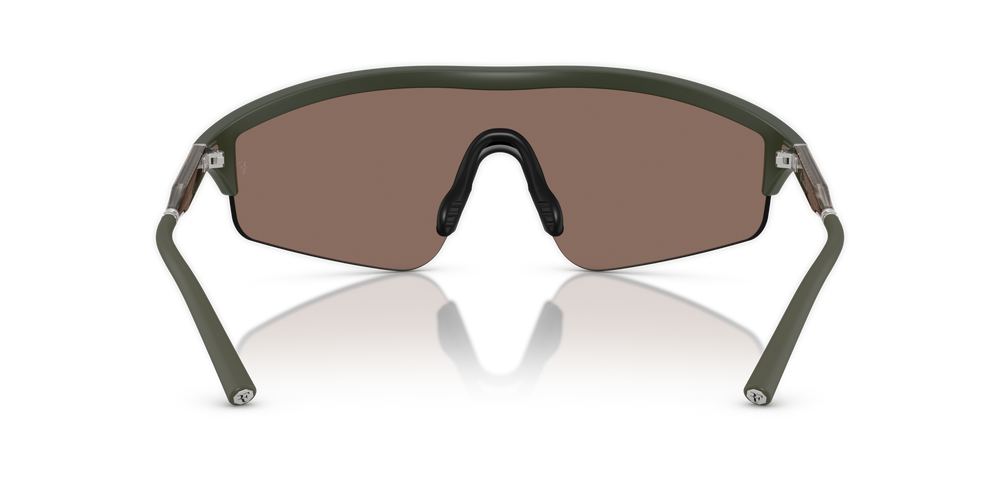 Oliver Peoples R-7 con montatura Verde Fumé Semi-Opaco e lenti  Marrone - immagine 5
