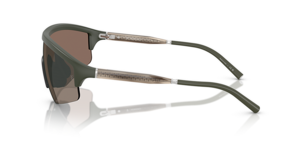 Oliver Peoples R-7 con montatura Verde Fumé Semi-Opaco e lenti  Marrone - immagine 4