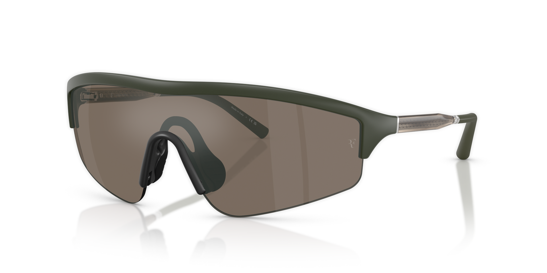 Oliver Peoples R-7 with Semi-Matte Green Smoke frame and Sierra