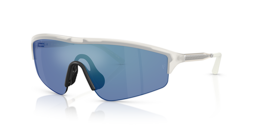 Oliver Peoples R-7 with Warm White frame and Blue lenses - Image 1