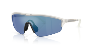 Oliver Peoples R-7 with Warm White frame and Blue lenses - Image 1