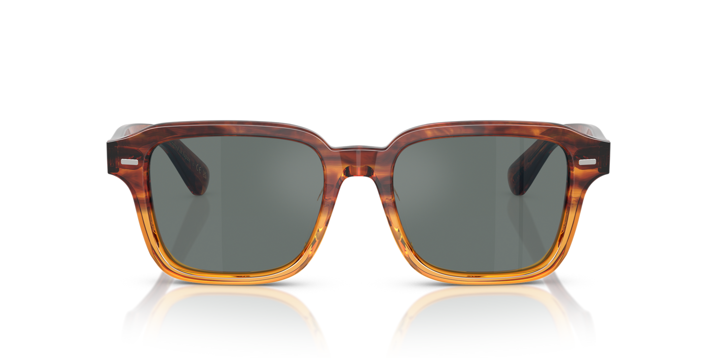 Oliver Peoples Errisson Sun con montatura Dark Amber Gradient e lenti  Blu - Immagine Materiale