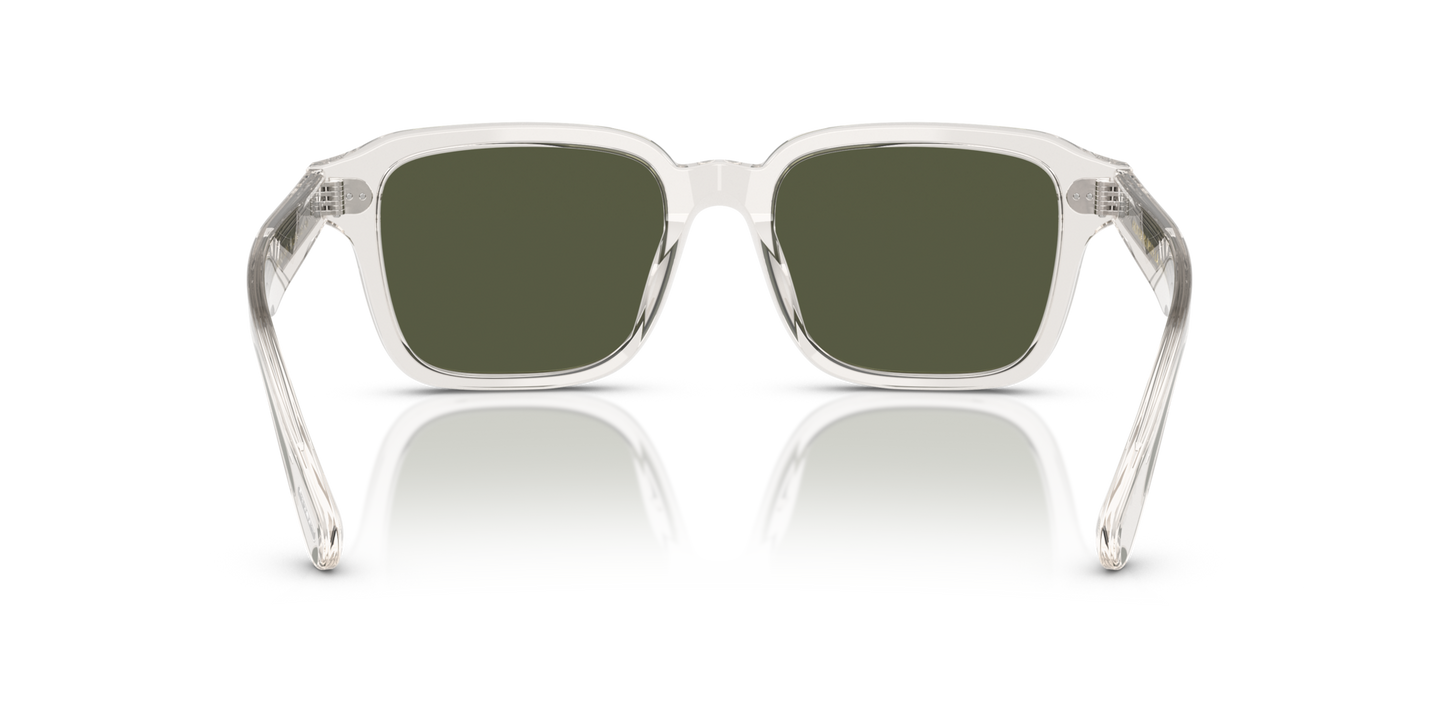 Oliver Peoples Errisson Sun with Gravel frame and Green lenses - Image Nosepads