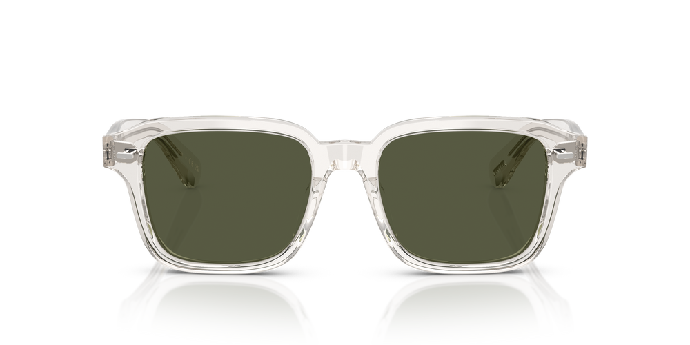 Oliver Peoples Errisson Sun avec une monture Gravier et des verres Vert - L'image 2