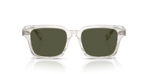 Oliver Peoples Errisson Sun avec une monture Gravier et des verres Vert - L'image 2