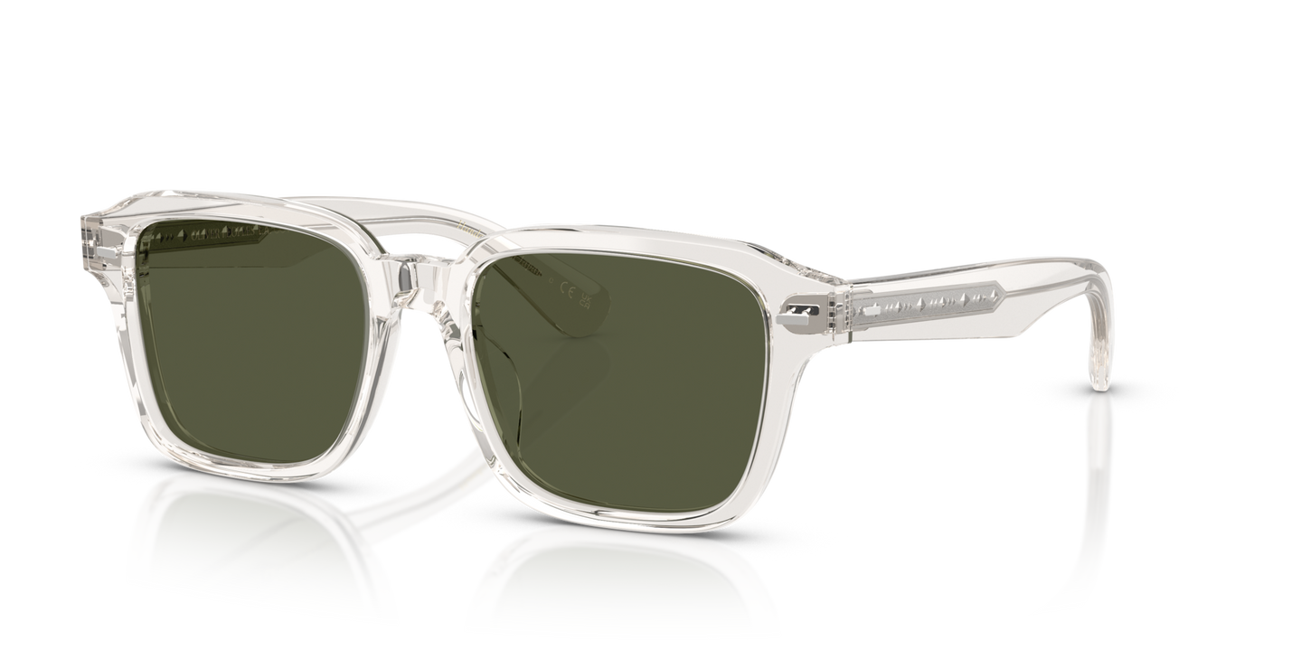 Oliver Peoples Errisson Sun with Gravel frame and Green lenses - Image Plaques