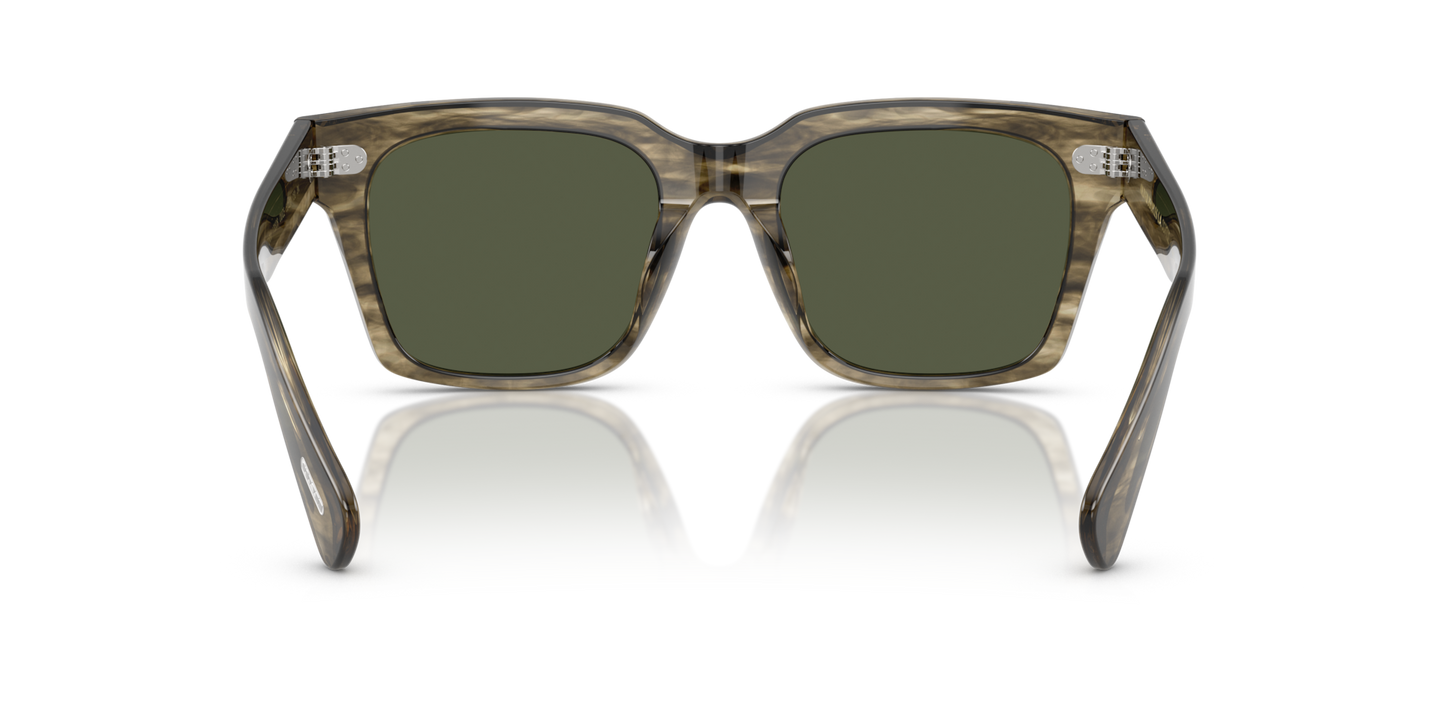 Oliver Peoples Ollice con montura Corteza y verde aceituna suave y lentes Verde - Imagen Plaquetas nasales