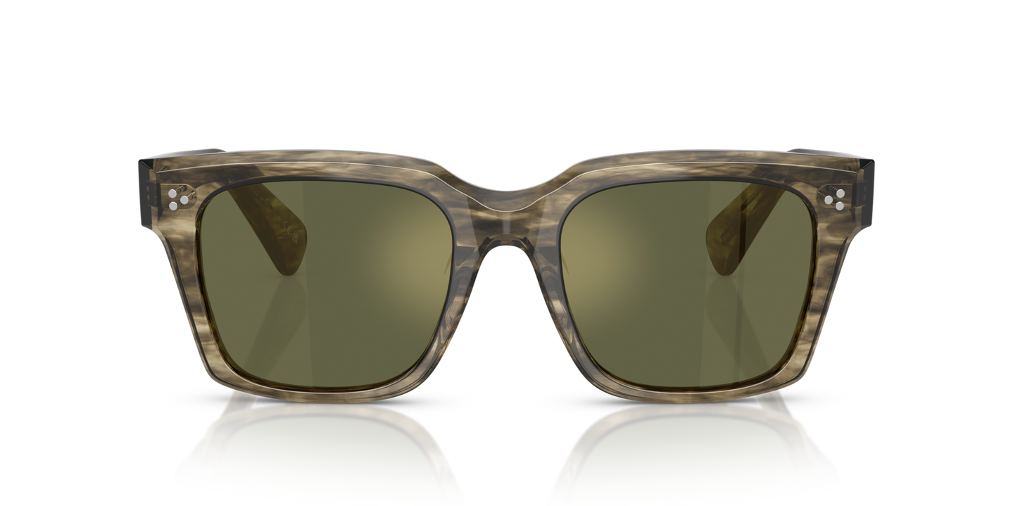 Oliver Peoples Ollice con montura Corteza y verde aceituna suave y lentes Verde - Imagen Material