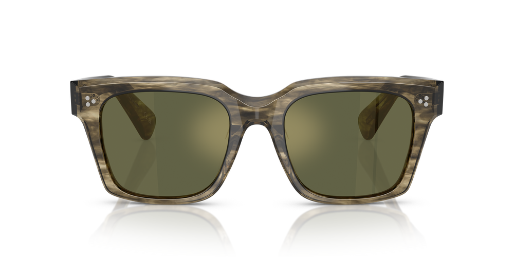 Sie Oliver Peoples Ollice mit Soft Olivgrün Bark Gestell und Grün Gläsern - Das Bild 2