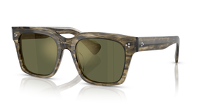 Sie Oliver Peoples Ollice mit Soft Olivgrün Bark Gestell und Grün Gläsern - Das Bild 1