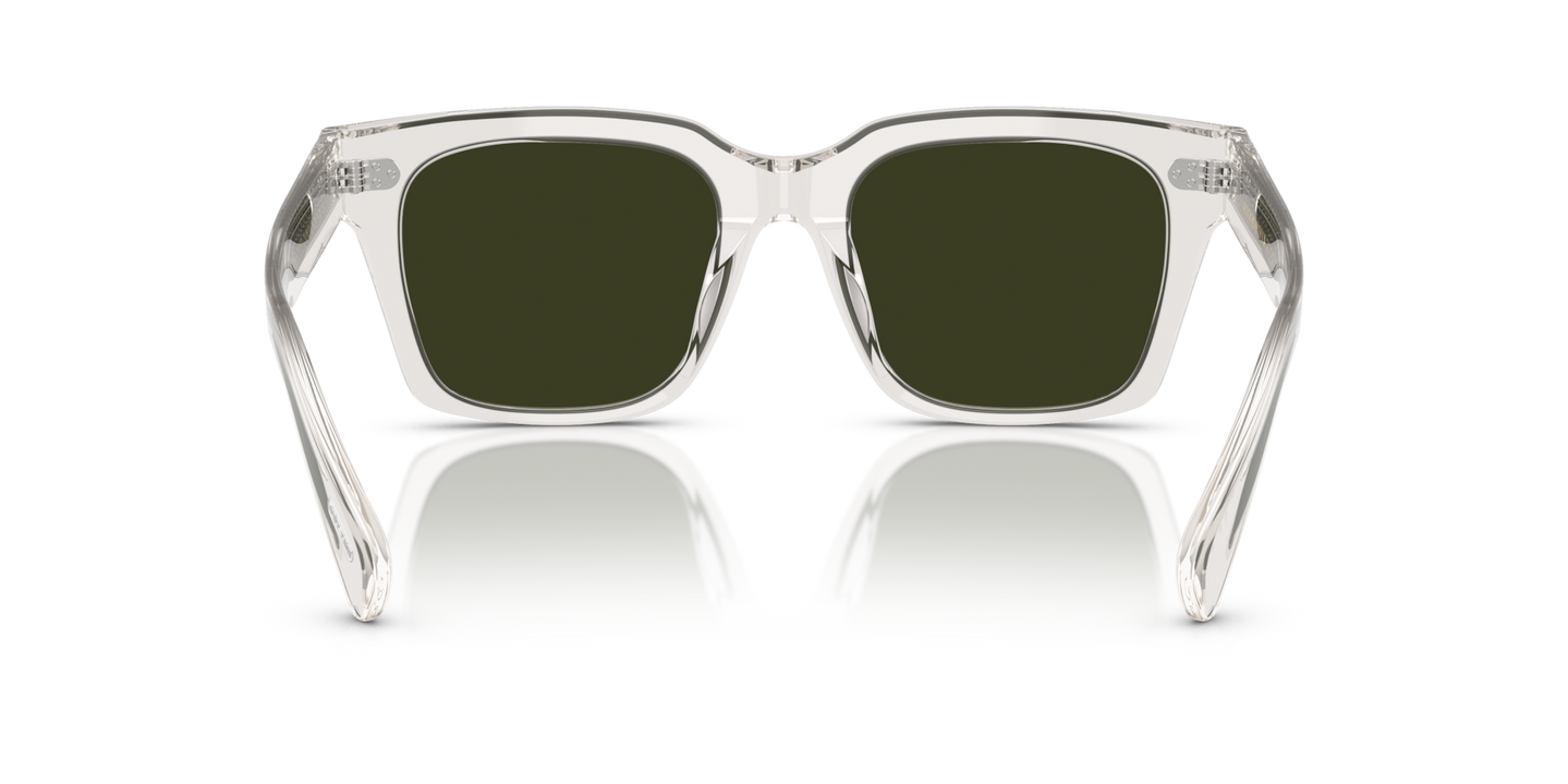 Oliver Peoples Ollice with Gravel frame and Green lenses - Image Nosepads