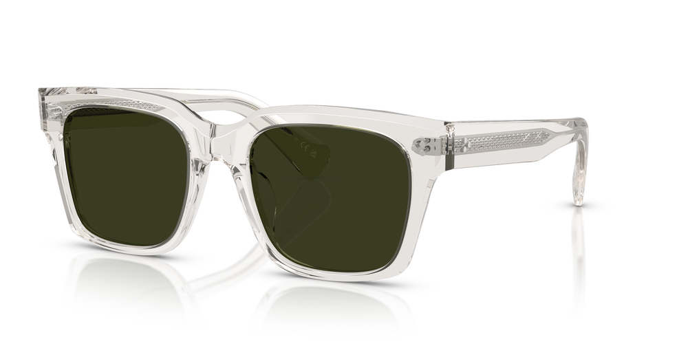 Sie Oliver Peoples Ollice mit Gravel Gestell und Grün Gläsern - Das Bild 3